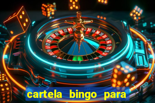 cartela bingo para cha de cozinha imprimir gratis