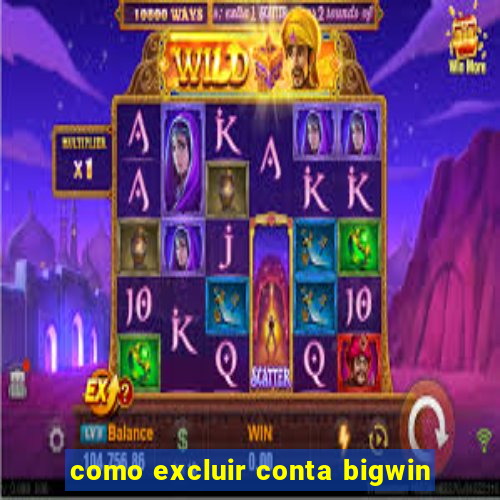 como excluir conta bigwin